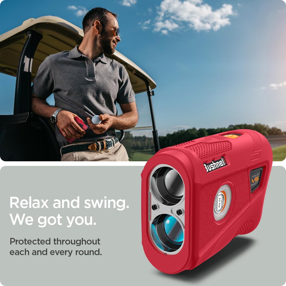 Spigen Golf Silicone Fit Rangefinder Case Designed For Bushnell Rangefinder Tour V6 Shift Protective Cover Carrying Case Golf Ra