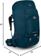 Osprey Fairview Trek 70L Womens Travel Backpack, Night Jungle Blue