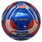 PLAYPRO Country Training Soccer Ball: World Edition (USA - Blue, 5)