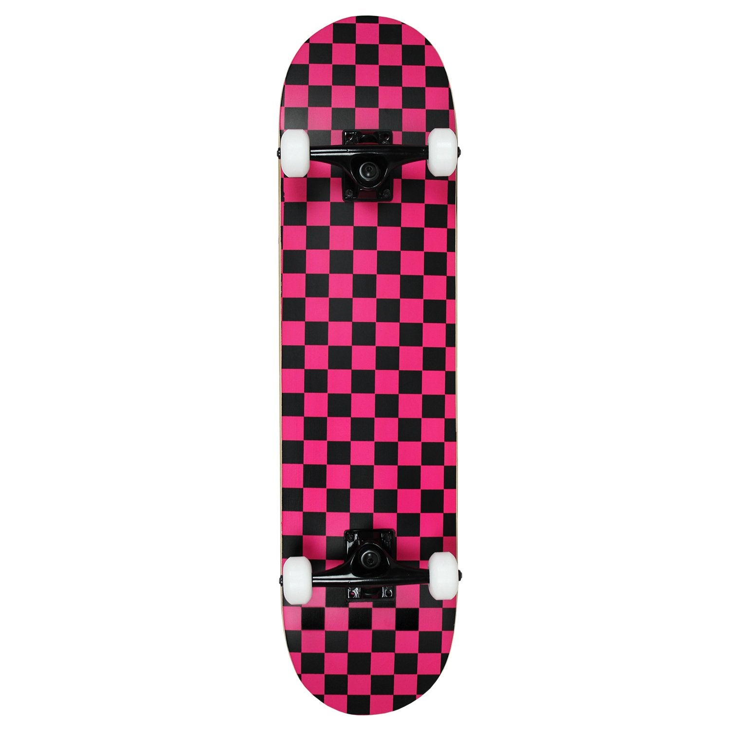 Krown Krrc-56 Rookie Checker Skateboard, Black/Pink, 7.75''
