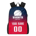 Personalized Washington Basketball Sports Backpack Custom City Fan Gift Shoulder Bag Add Name and Number Casual Bag