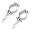 NovelBee 2 Pack of 316 Stainless Steel Clamp on Oarlocks or Rowlocks,1-5/8 Tube ;5.3 Length