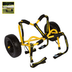 Suspenz Kayak Canoe Transport Trailer, Dlx Kayak Cart, Trolley With Airless Wheels And Straps, Weight Capacity 150 Lbs, Yellow (