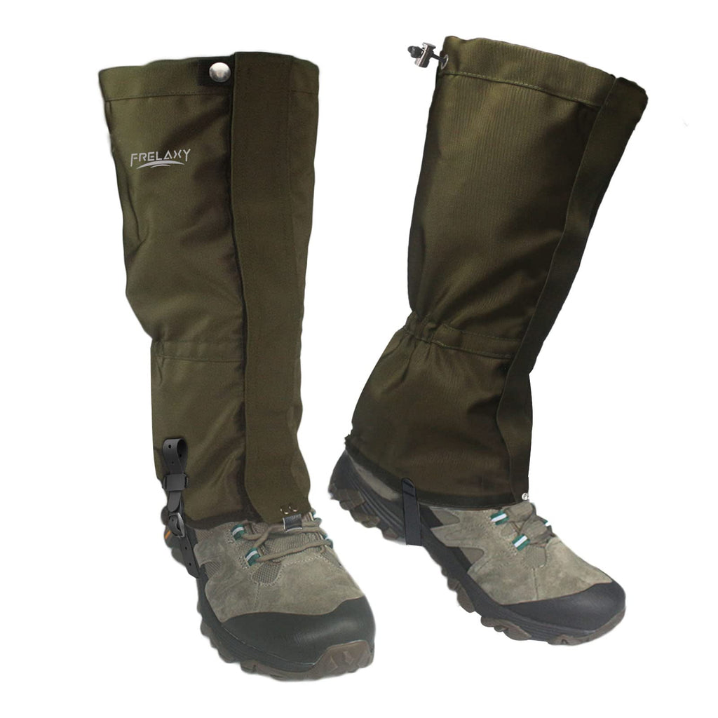 Frelaxy Leg Gaiters 100% Waterproof Hiking Gaiters, Hunting Gaiters With Upgraded Rubber Foot Strap, Adjustable Snow Boot Gaiter