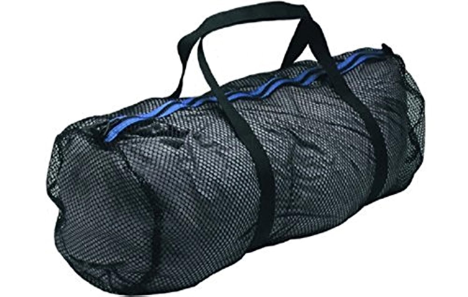 Innovative Heavy Duty Large Mesh Duffel Bag, Black/Blue For Scuba Gear, Snorkeling, Diving, Rafting, Kayaking, And Other Outdoor