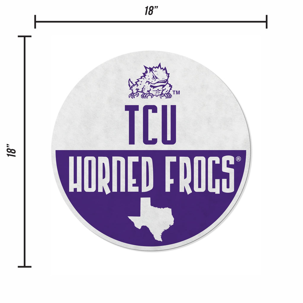 Rico Industries Ncaa Tcu Horned Frogs Classic Shape Cut Pennant - Home And Living Room D  Cor - Soft Felt Ez To Hang 20.5 X 18