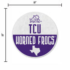 Rico Industries Ncaa Tcu Horned Frogs Classic Shape Cut Pennant - Home And Living Room D  Cor - Soft Felt Ez To Hang 20.5 X 18