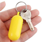 Luzen 4Pcs Plastic Floating Keychain Pill-Shape Floating Key Ring Key Float Keychain Pendant For Boating Fishing Kayak Surfing S