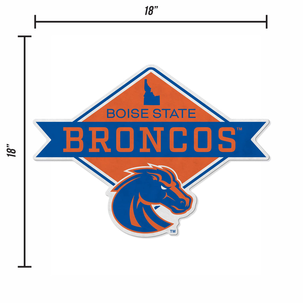 Rico Industries Ncaa Boise State Broncos Diamond Shape Cut Pennant - Home And Living Room D  Cor - Soft Felt Ez To Hang