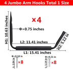 Heavy Duty Garage Indoor Kayak Storage Hooks Hanger, Wall Mounted Utility Hanging Cradle Rack For Canoe Paddle Board, Ladder, Fo