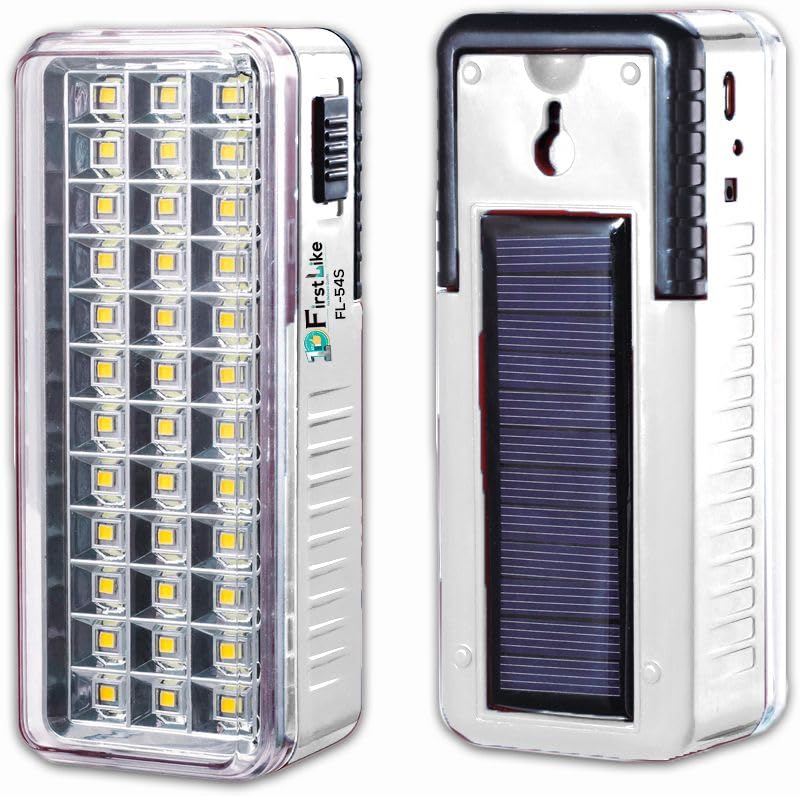 Firstlike 36 HighBright Led Solar Emergency Light With Android Charging Support  8 Hours Backup Lantern