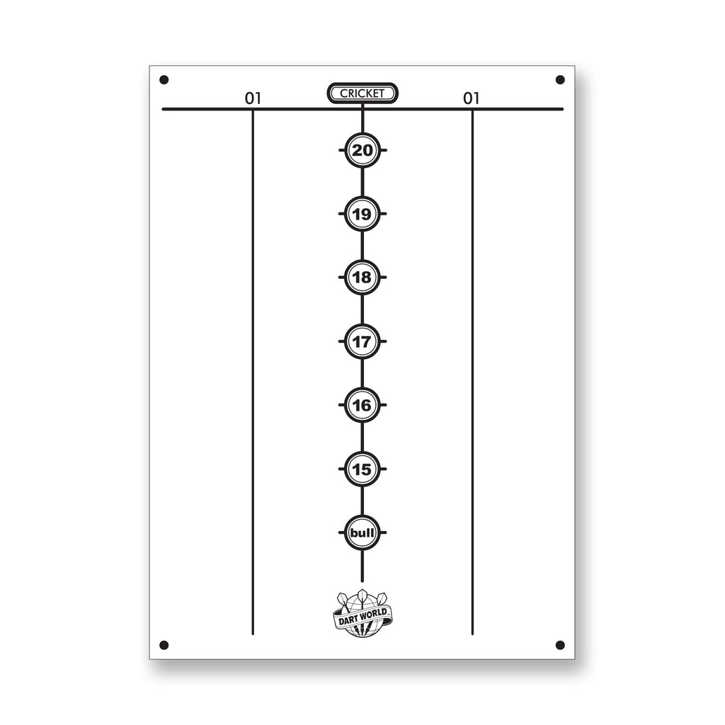 Dart World 47522 Cricketeer Mini Chalk Scoreboard - Compact Easy-To-Use Scoring Tool For Darts, Billiards, And More