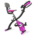 Techmoo Folding Exercise Bike, Magnetic Resistance 3 In 1 Portable Upright Foldable Exercise Bicycle Machine With Front And Back