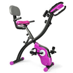 Techmoo Folding Exercise Bike, Magnetic Resistance 3 In 1 Portable Upright Foldable Exercise Bicycle Machine With Front And Back