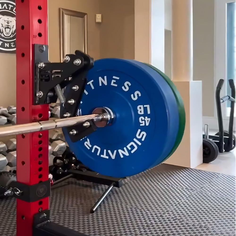 Fitvids Power Rack Barbell J-Hooks Attachments -Heavy Duty Barbell Holders Compatible with 3x3 Power Racks for Home Gym - Sports