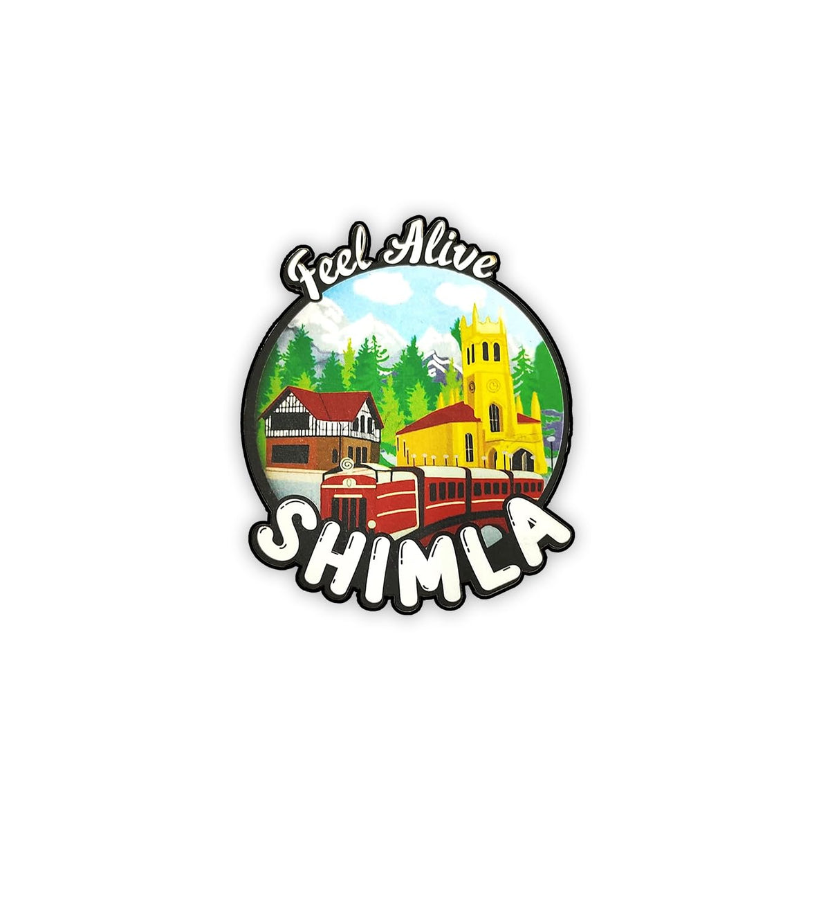 Gift Me Bazar Shimla Hill Station Fridge Magnet | Indian Souvenir Gift Items | Gift for Travels | Decorative Magnet for Kitchen,
