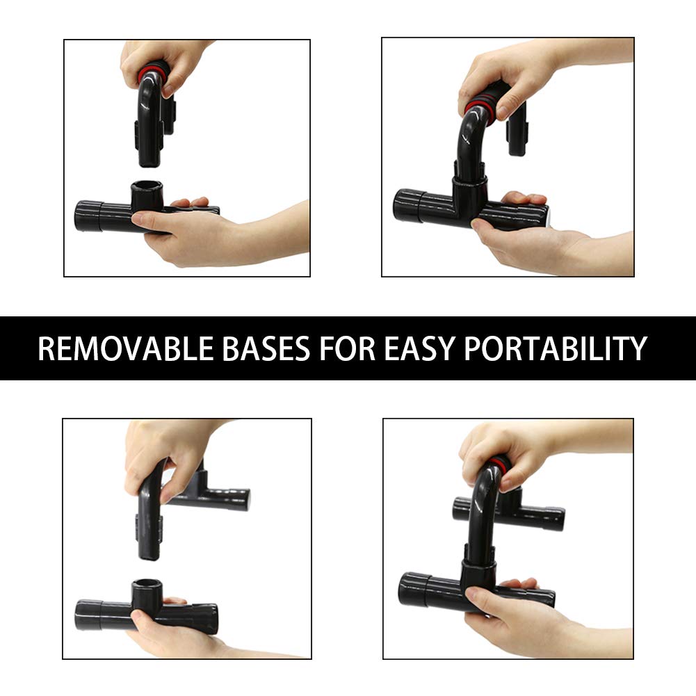 Push Up Bars Strength Training - Workout Stands With Ergonomic Push-Up Bracket Board With Non-Slip Sturdy Structure Portable For