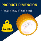 Tie Down Engineering 86144 5'''' Pvc Ribbed Wobble Roller Kit 4-Pk, Yellow, Standard