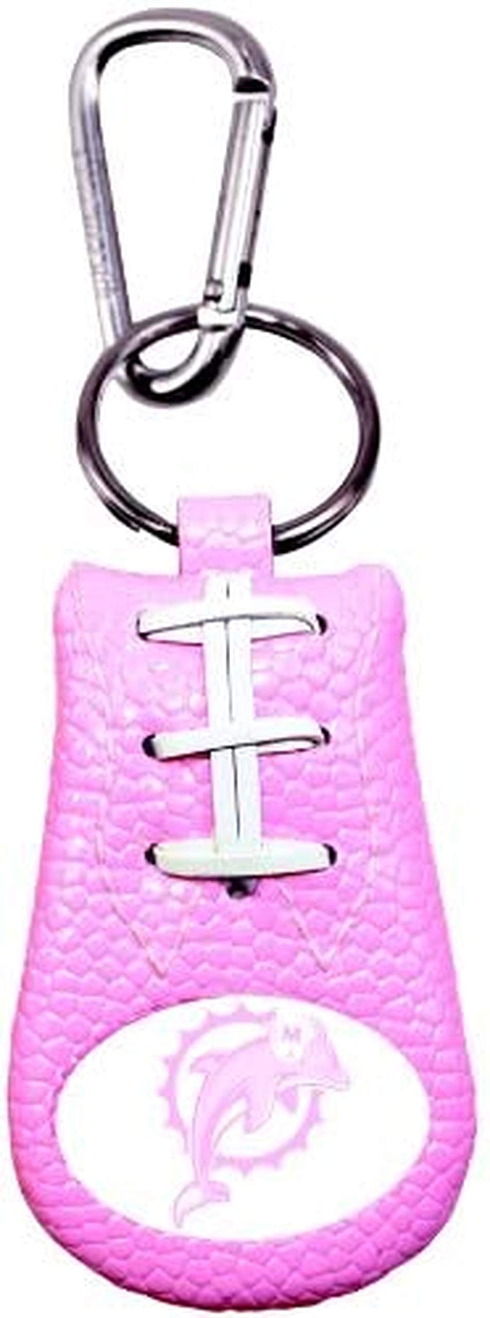 Nfl Miami Dolphins Pink Football Keychain