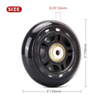 Tobwolf 8 Pack 64Mm 82A Indoor Inline Skate Replacement Wheels, Indoor Skating Wheels With Abec-7 Bearings, Luggage Wheels, Trai