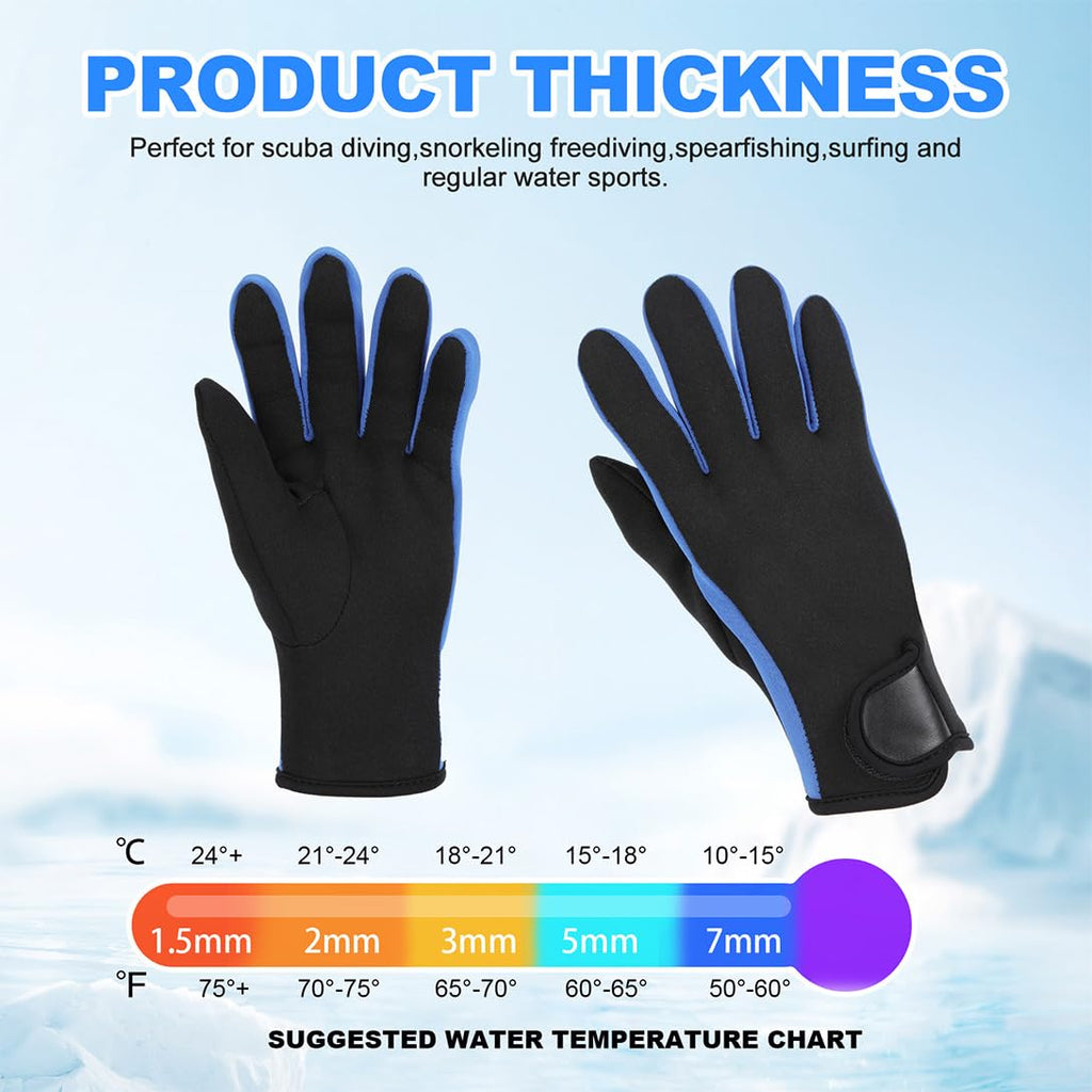 Micosuza Neoprene 15Mm Five Finger Dive Gloves