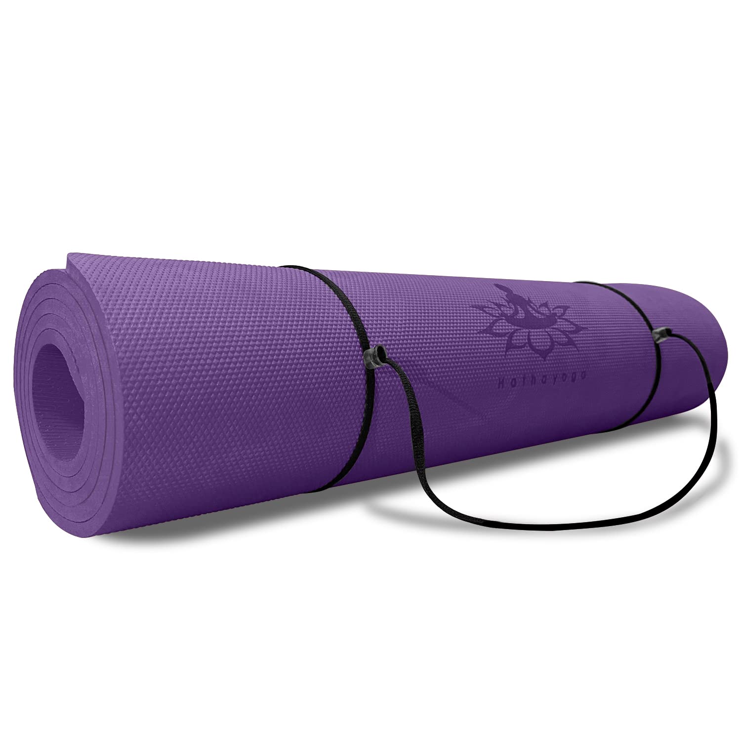 Hatha Yoga Thick Tpe Yoga Mat 72''X 27''X1/3 Inch Non Slip Eco Friendly Exercise Mat For Yoga Pilates & Floor Workouts (Purple)