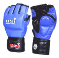 USI Universal MMA Gloves for Men & Women, 618E1 Martial Arts Bag Gloves,Sparring, Muay Thai, MMA (L/XL, Blue)