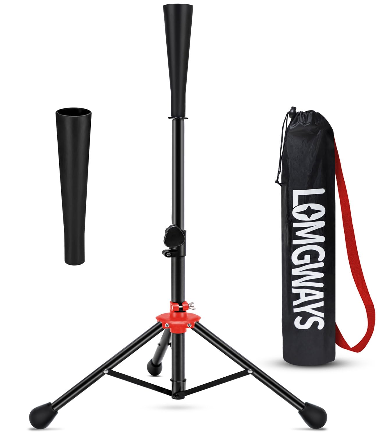 Fdls Baseball Batting Tee For Adults And Youth Teens, Portable Tripod Stand Base Tee Easy Adjustable Height 26 To 39 Inches For