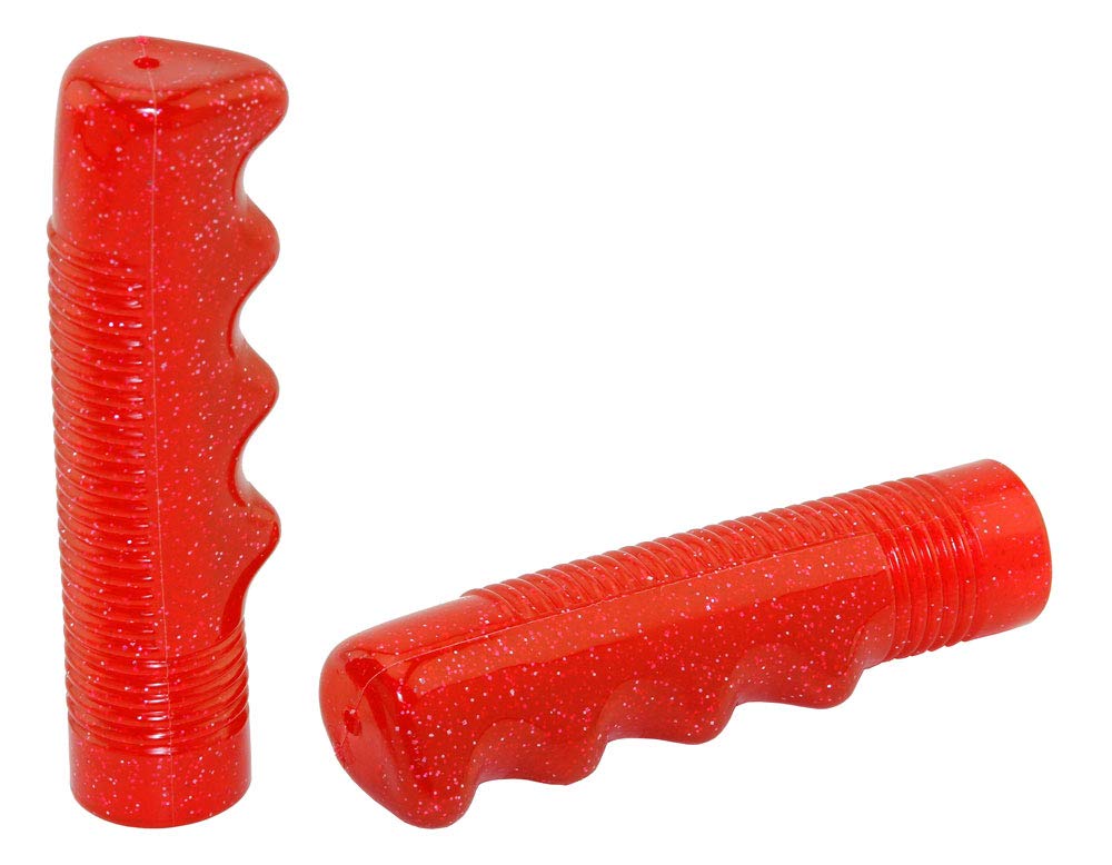 Alta Glitter Flake Lowrider Bicycle Sparkle Grips (Red)