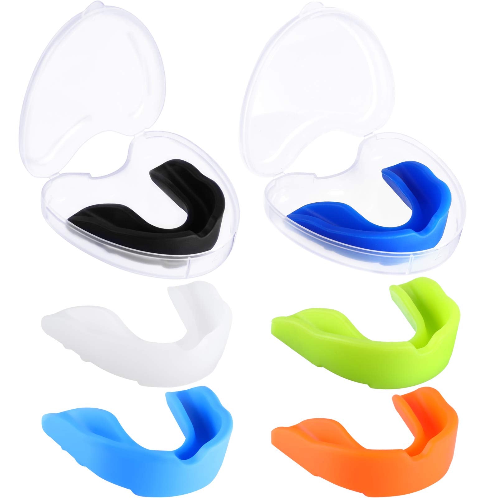 Bbto 6 Pieces Sports Mouth Guard For Kids, Athletic Mouthguard For Boxing Football Hockey Karate Basketball(Assorted Color,Class