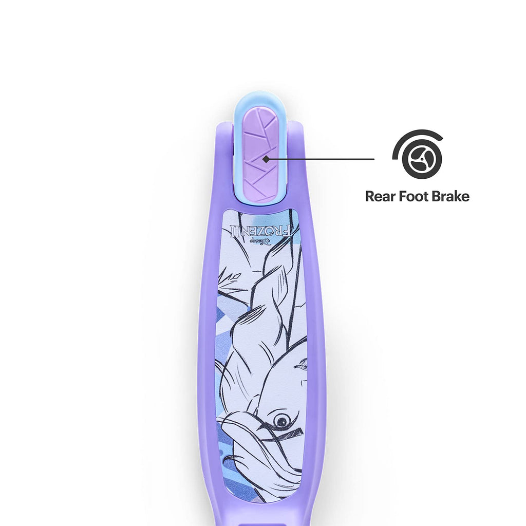 Jetson Disney Frozen 3-Wheel Kick Kids Scooter, LED Lights on Stem, Light-Up Wheels, Height-Adjustable Handlebar, Lean-To-Steer