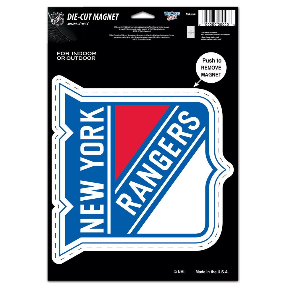 Wincraft Nhl New York Rangers Die Cut Logo Magnet, 6.25'' X 9''