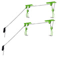 Bike Hanger Set - Set Of 2 Overhead Pulley System Bike Hangers For Garage With 100Lb Capacity For Bicycles By Rad Sportz