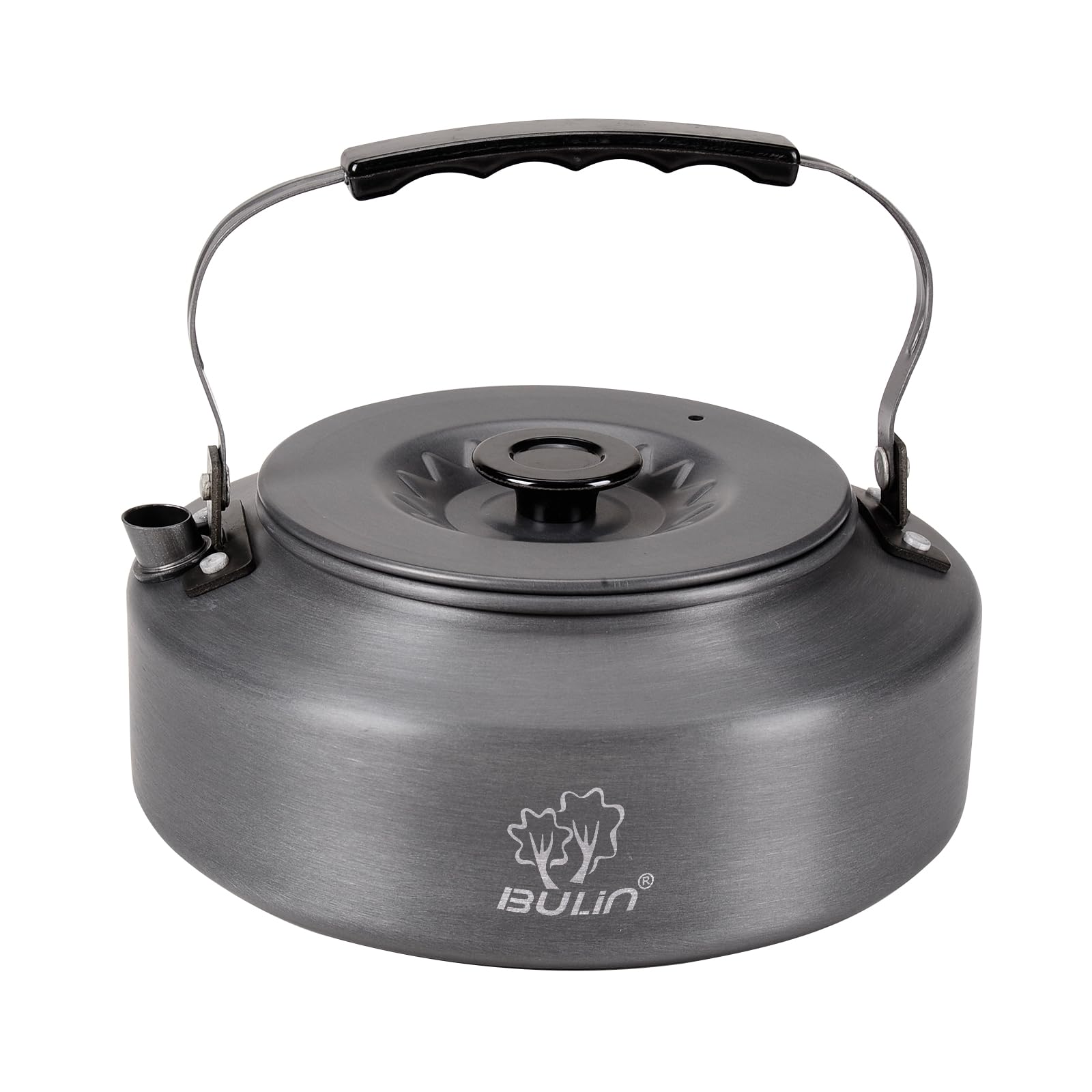 Bulin Camping Kettle, 1.6L Large Portable Stovetop Tea Kettle Fast Heating Boiling Hot Water For Open Fire Lightweight Coffee Po