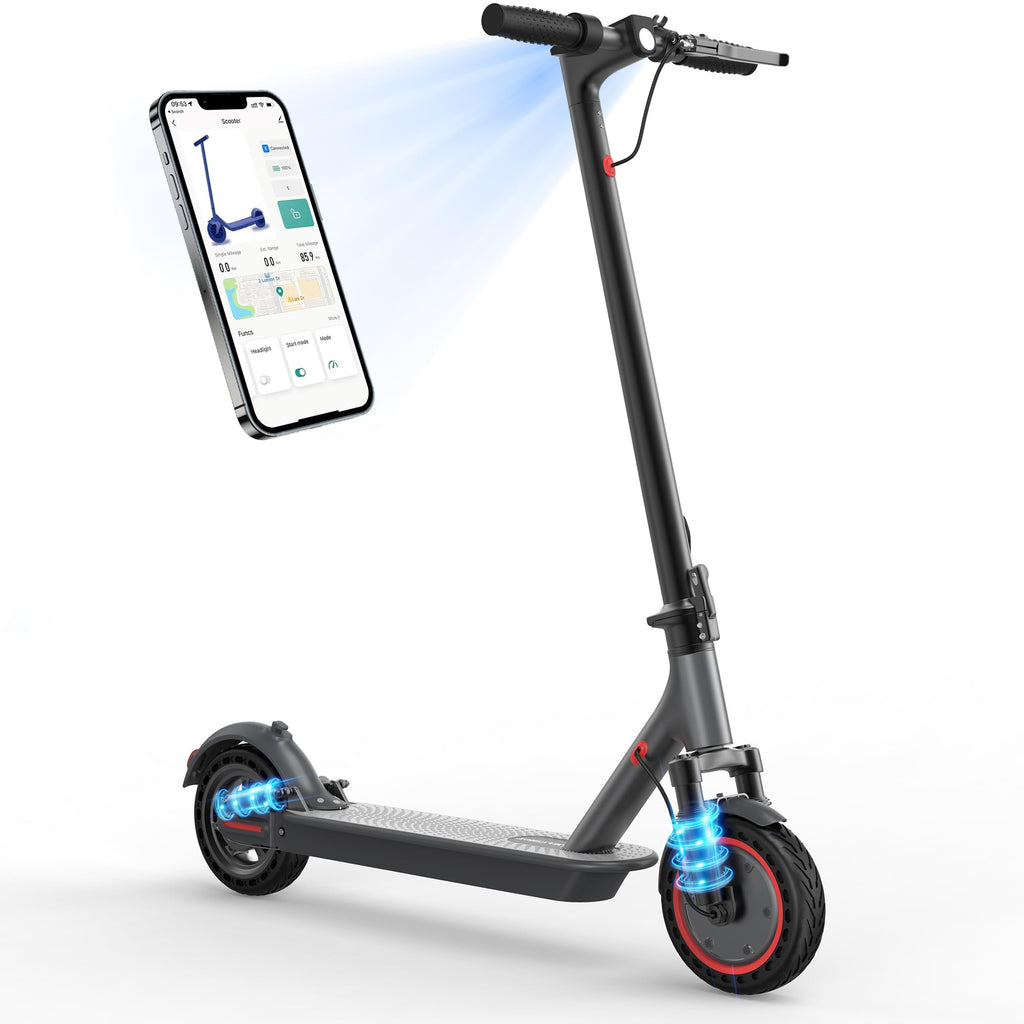 MAXSHOT V7 Electric Scooter, 350W Powerful Motor, 16MPH Top Speed,16Miles Long Range, 8.5 Solid Tires Folding Commuter Escooter 