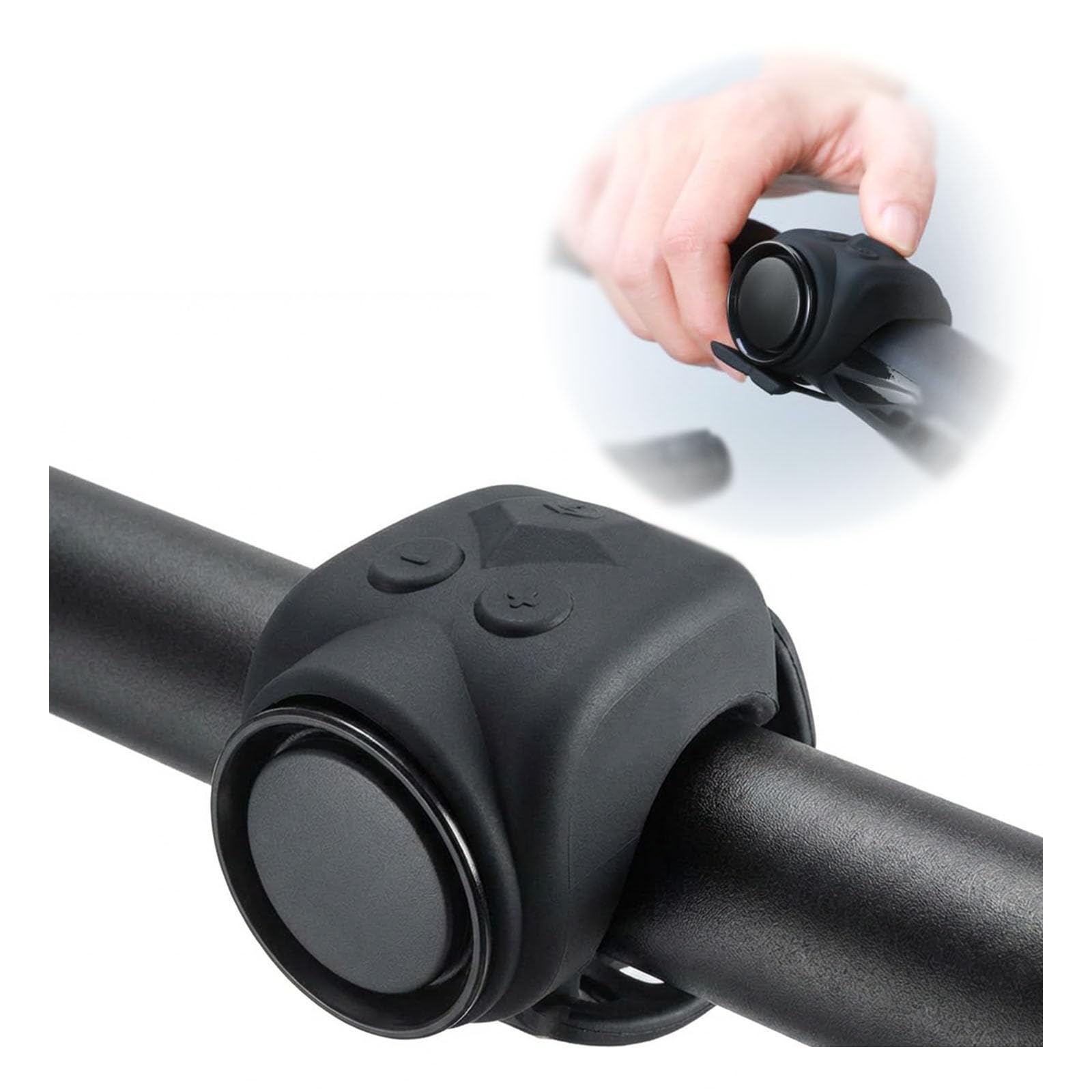 Electric Bike Horn 120dB Loud Bell Horns, Easy Installation Accessories for Mountain Bicycle Scooter Ebike Go Kart, 4 Sound Mode