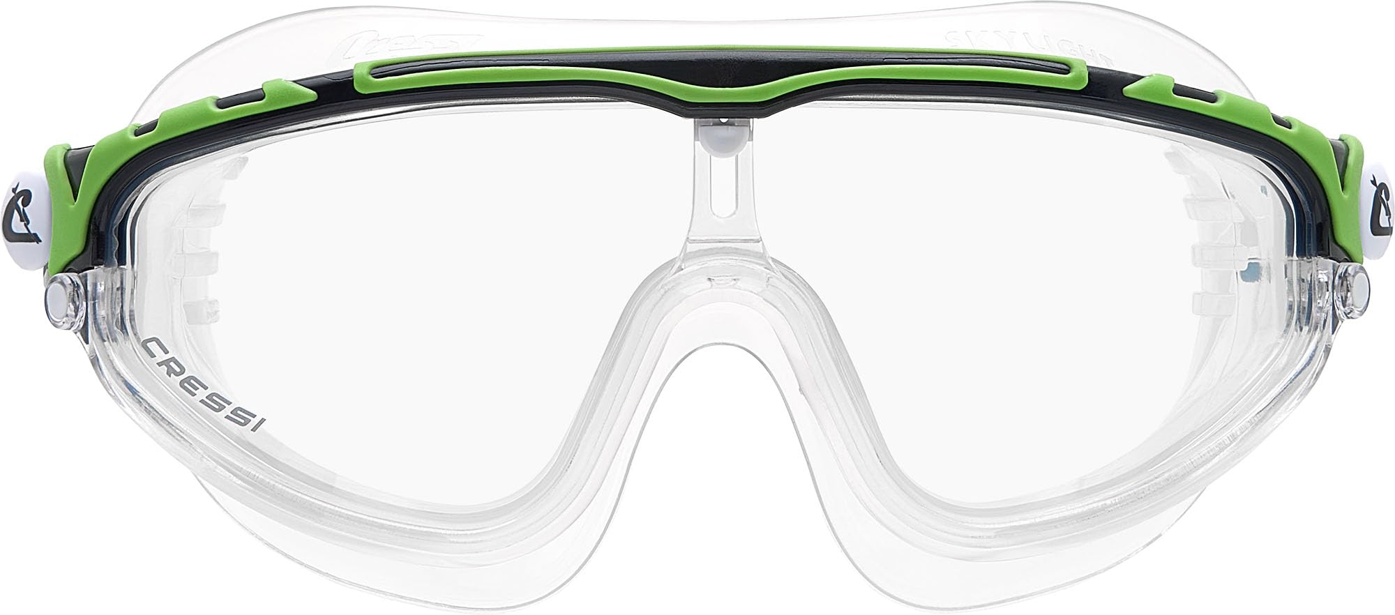 CRESSI Skylight Swim Goggles, Clear/Black/Lime
