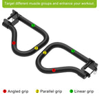 Seleware Solid Dip Bar Attachment For 2'' X 2'' With 1/2'' Hole Power Cage Squat Rack, Set Of 2 Dip Bar Multi-Grip Handles For S