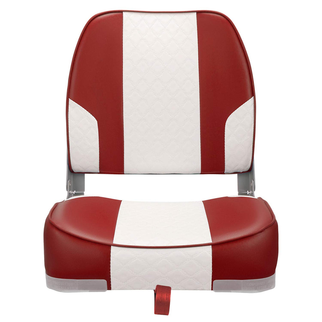 Leader Accessories A Pair Of New Low Back Folding Boat Seat(2 Seats) (C-Whitered)