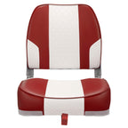 Leader Accessories A Pair Of New Low Back Folding Boat Seat(2 Seats) (C-Whitered)
