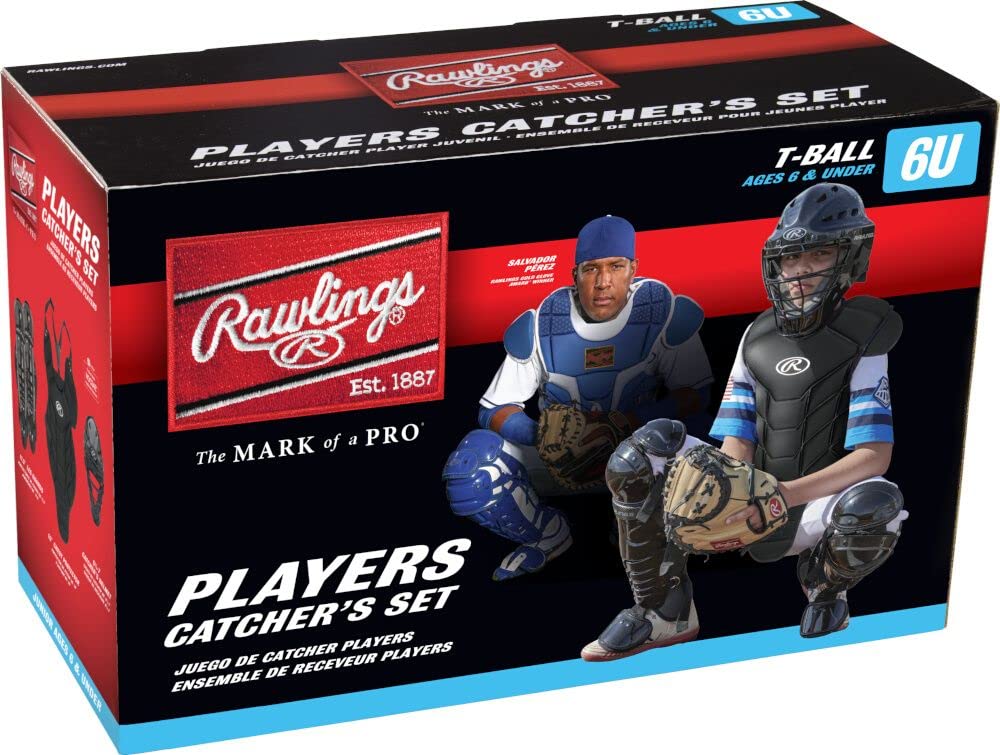 Rawlings P2Cstb-B Players Series Catchers Set T-Ball Ages 6  Under Blacksilver