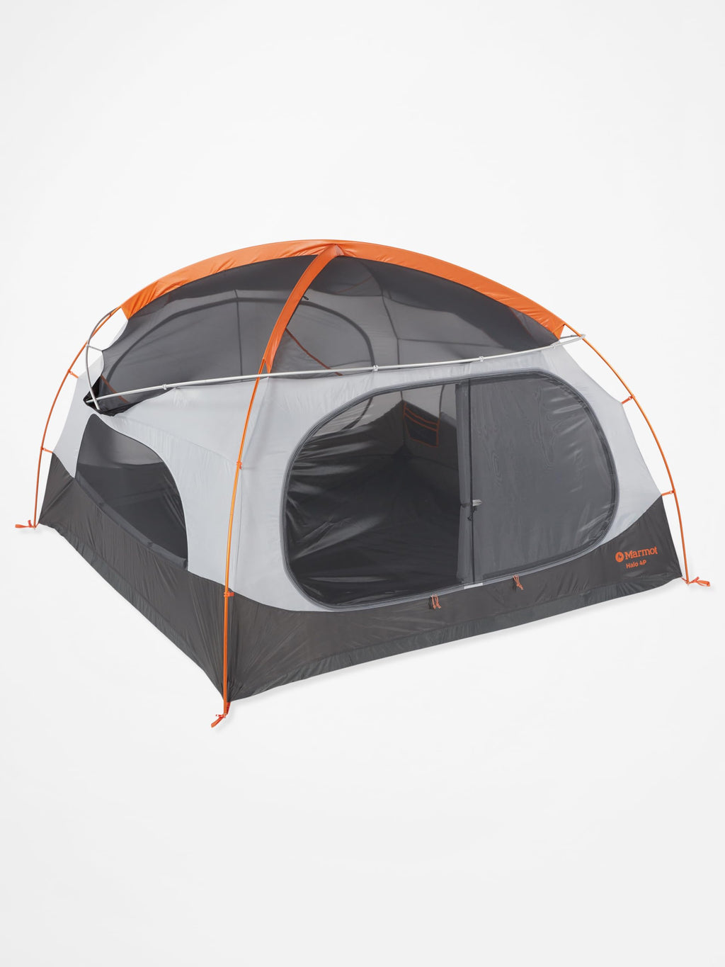 Marmot Halo 4 Person Tent, 4-Season Camping, 4-Poster Bed, Large Front Vestibule, Zip Open/Close Canopy, Pole Sleeve-Clip Combo,