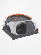 Marmot Halo 4 Person Tent, 4-Season Camping, 4-Poster Bed, Large Front Vestibule, Zip Open/Close Canopy, Pole Sleeve-Clip Combo,