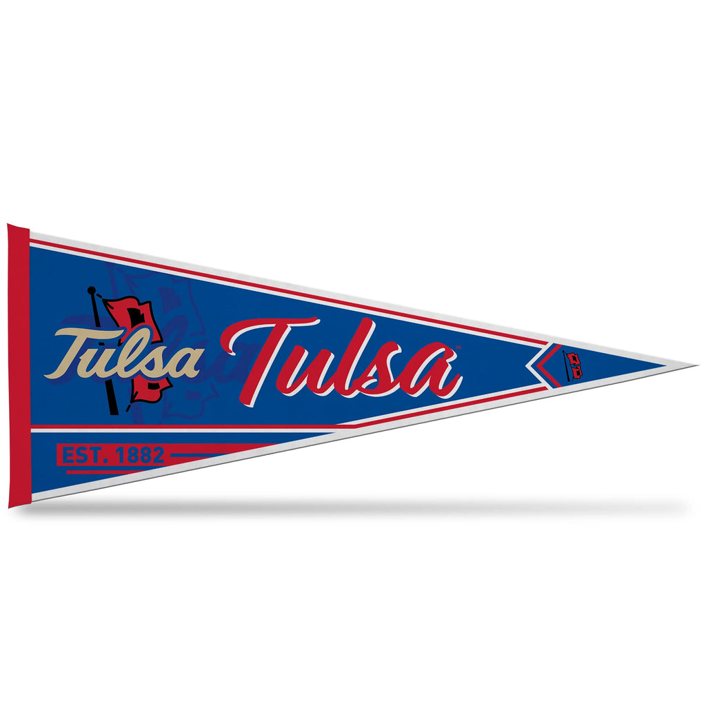 Rico Industries Ncaa Tulsa Golden Hurricane Classic 12'' X 30'' Felt Wall D  Cor Pennant - Great For Home/Bed Room/Man Cave D  C