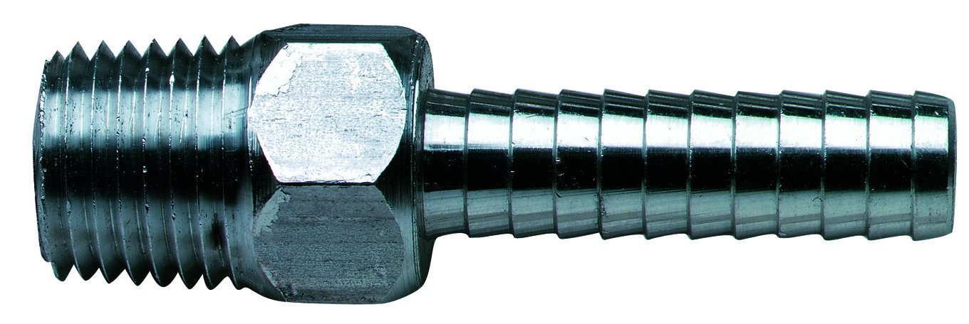 Moeller Marine Aluminum Fuel Line Hose Barb (1/4 NPT x 3/8)