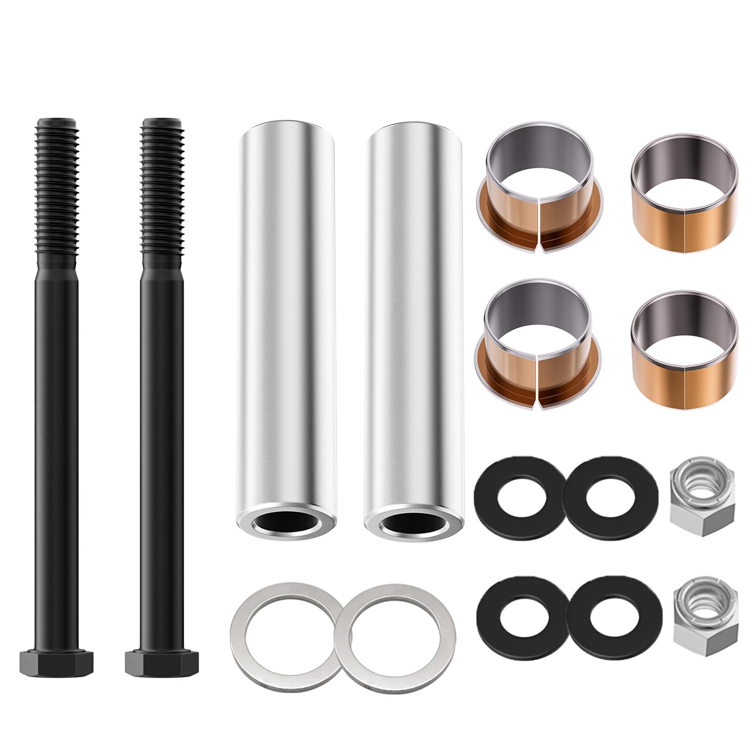 FIXHAWK Golf Cart Spindle King Pin Tube Bushing Repair Kit with Claw Copper Sleeve, Fits 2001-UP EZGO TXT/PDS Golf Cart. Replace