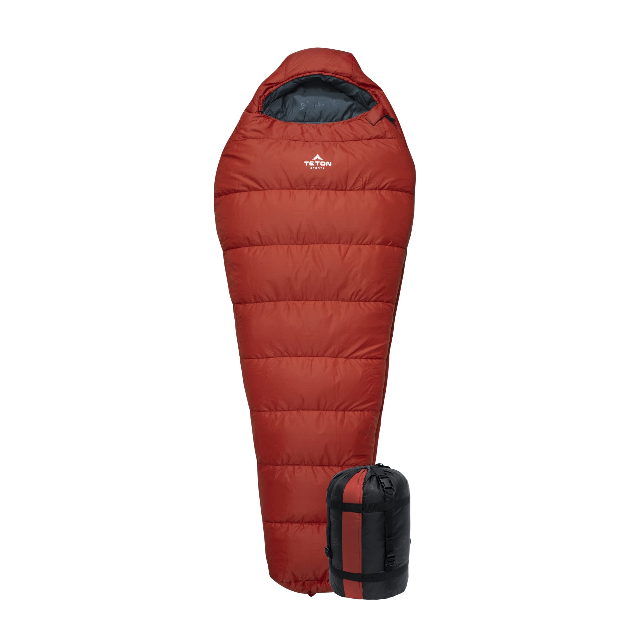 Teton Sports Leef Lightweight Mummy Sleeping Bag; Great For Hiking, Backpacking And Camping; Free Compression Sack; 30F Short, F