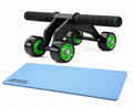 Speed Fitness 4Wheel Ab Roller with Knee Mat | Automatic Rebound Abdominal Exercise Wheel | Core Strength Trainer for Home Gym 