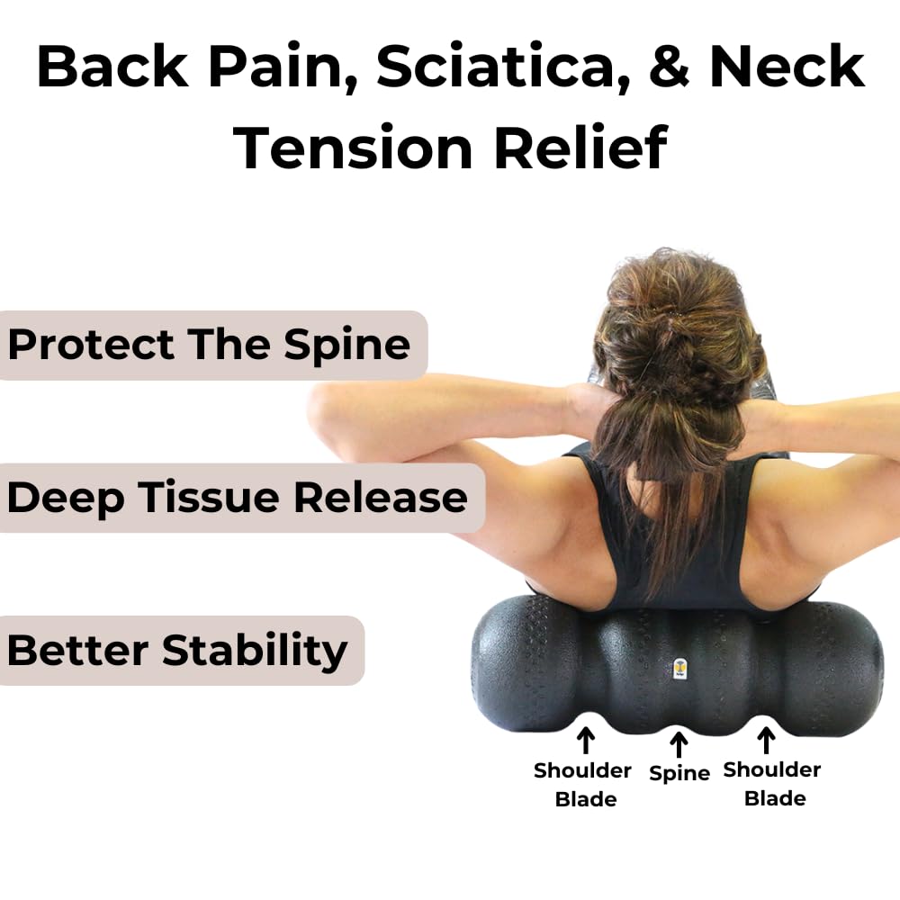Rollga Standard - The Better Foam Roller For Flexibility, Muscle Recovery, Back & Neck Massage, & Exercise (Turquoise)