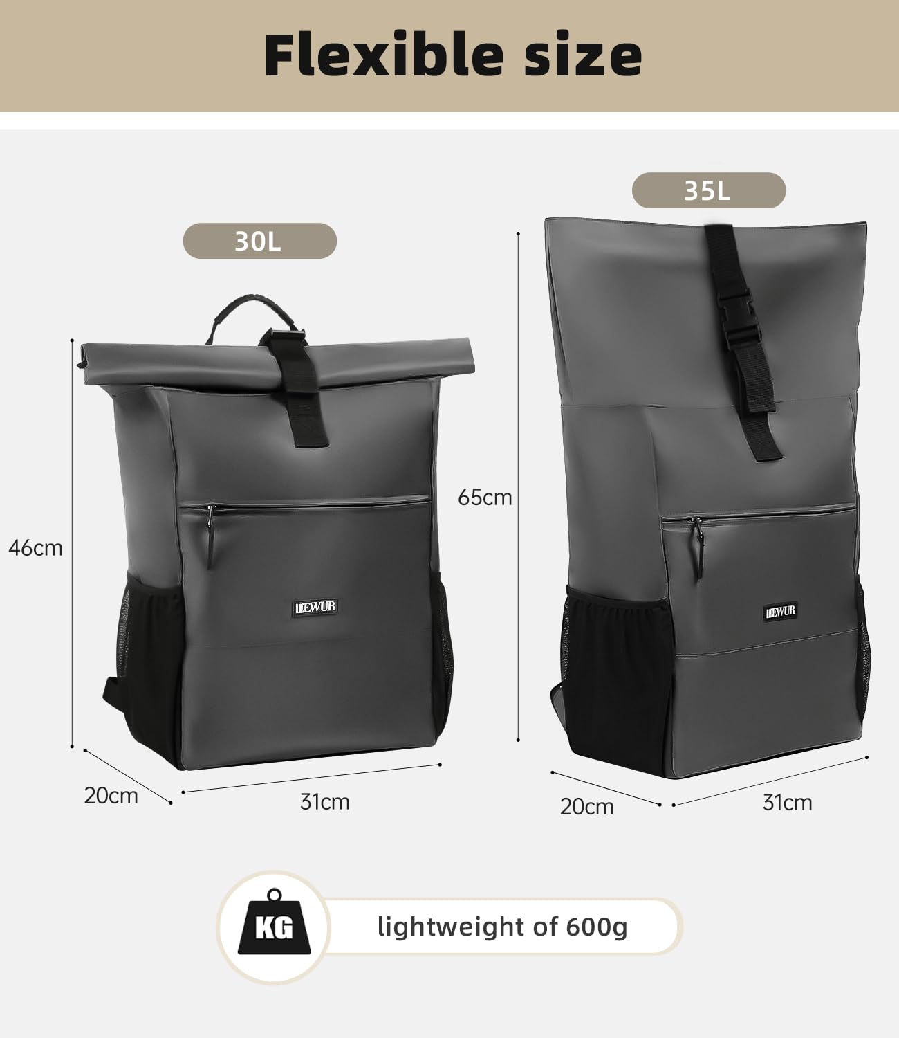 Dewur Cooler Backpack 45Cans Large Capacity Insulated Light Cooler Backpack,Waterproof And Leak-Proof,Portable With Bottle Opene
